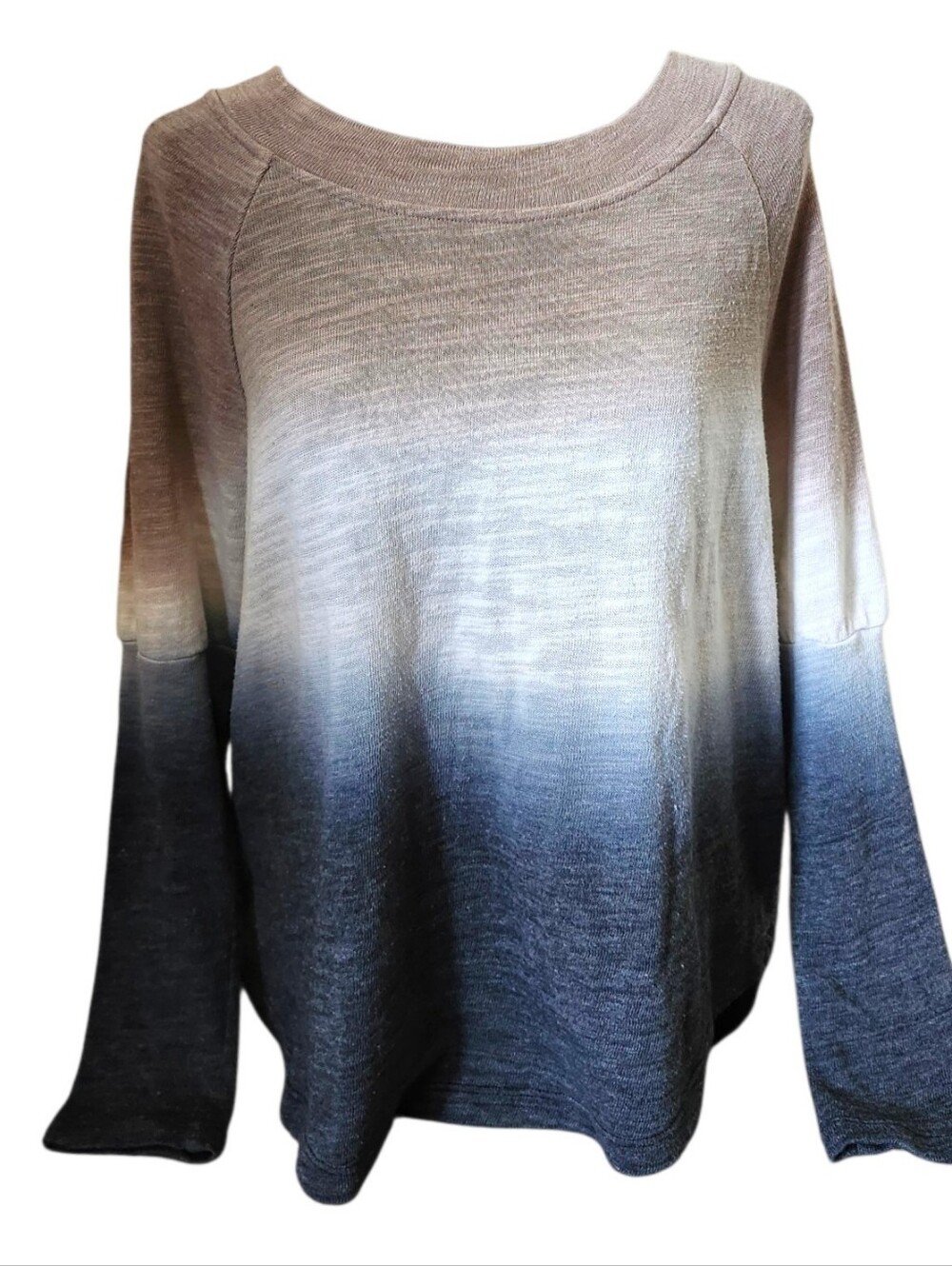 Young Fabulous & Broke Thin Knit Ombre Dip Dye Sweater S
